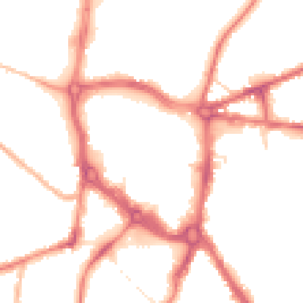 Night-time road noise heatmap for ST5 1PE