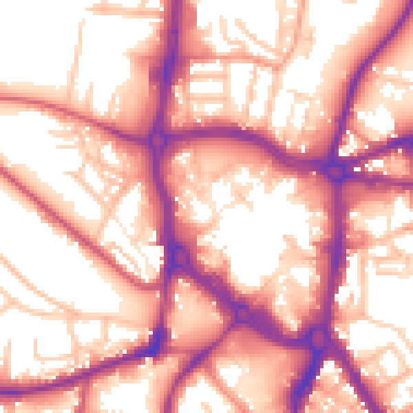 Daytime road noise heatmap for ST5 1RA