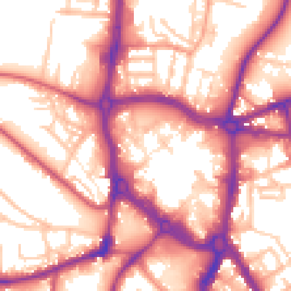 Daytime road noise heatmap for ST5 1RB