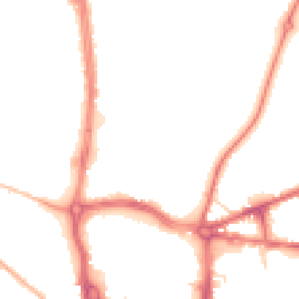 Night-time road noise heatmap for ST5 2BS