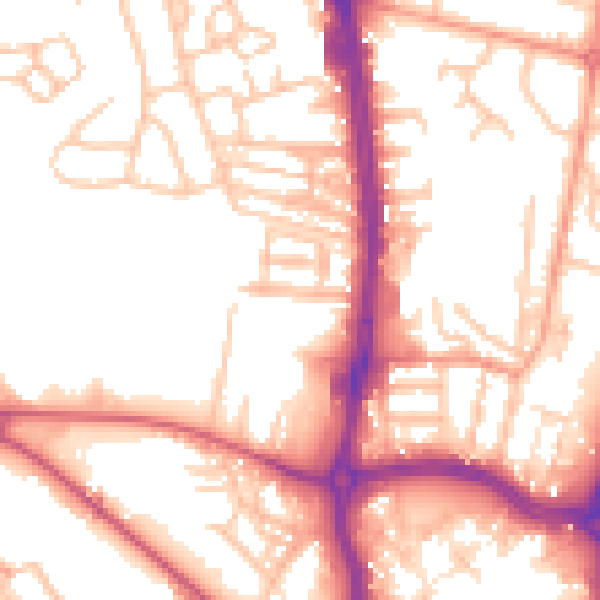 Daytime road noise heatmap for ST5 2DH