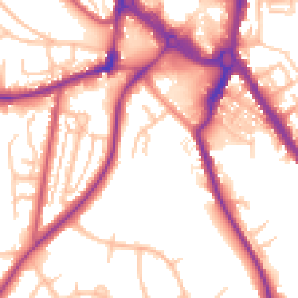 Daytime road noise heatmap for ST5 2DX