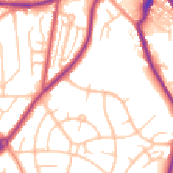 Daytime road noise heatmap for ST5 2ES