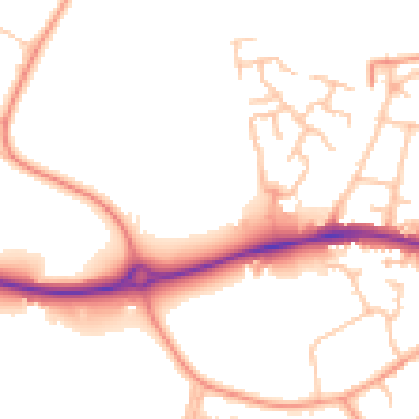 Daytime road noise heatmap for ST5 2FH