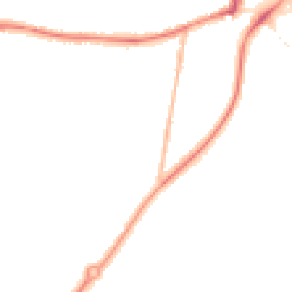 Night-time road noise heatmap for ST5 2HX