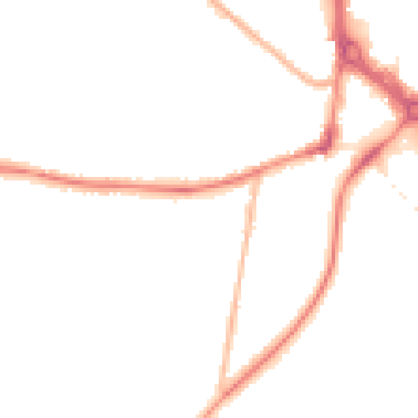 Night-time road noise heatmap for ST5 2JW