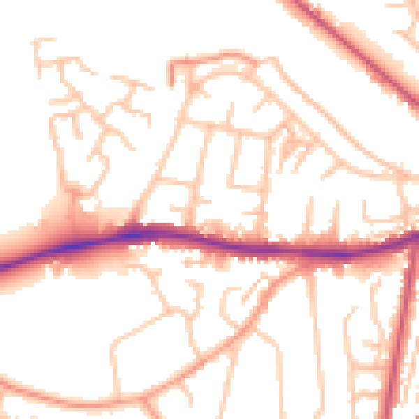 Daytime road noise heatmap for ST5 2NT