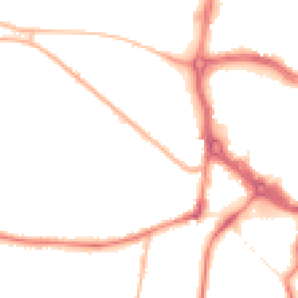 Night-time road noise heatmap for ST5 2ST
