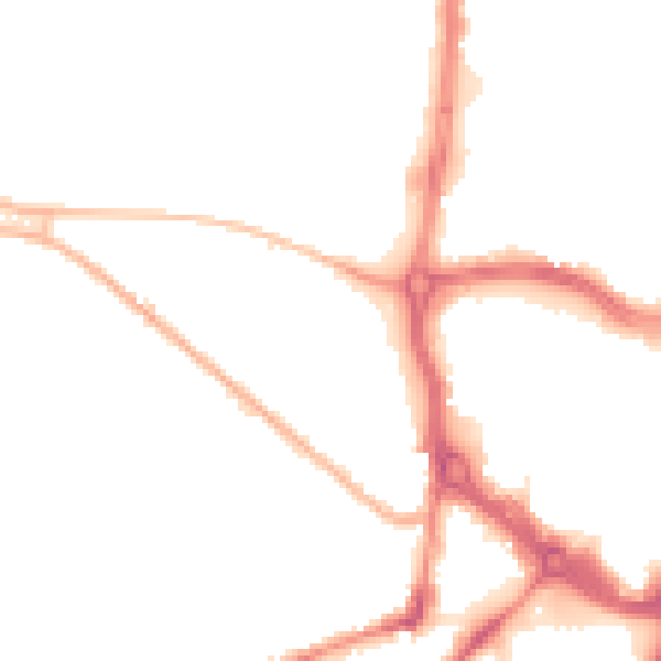 Night-time road noise heatmap for ST5 2SW