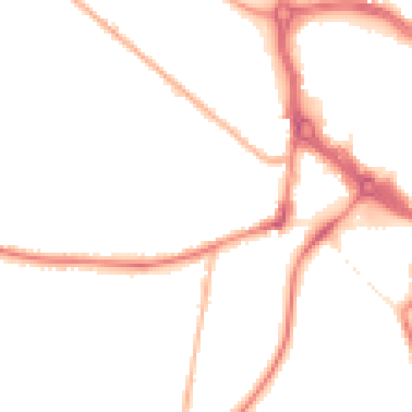 Night-time road noise heatmap for ST5 2TJ