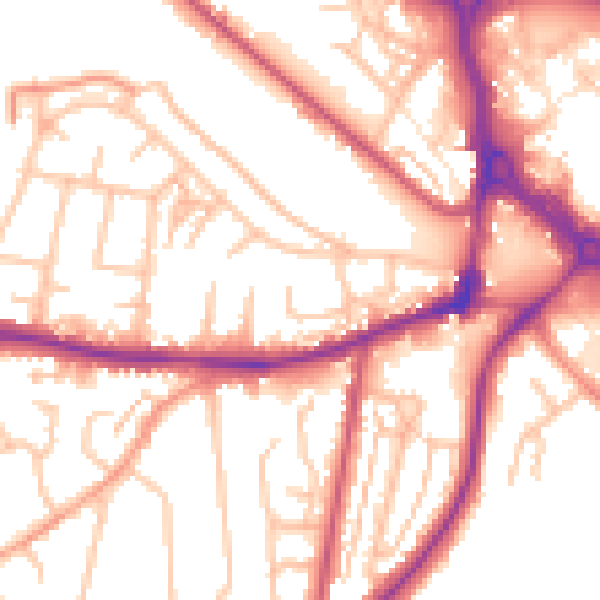 Daytime road noise heatmap for ST5 2TP