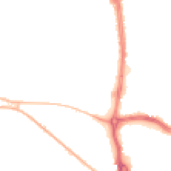 Night-time road noise heatmap for ST5 2TQ