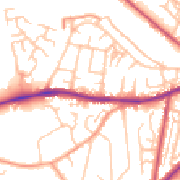 Daytime road noise heatmap for ST5 2TT