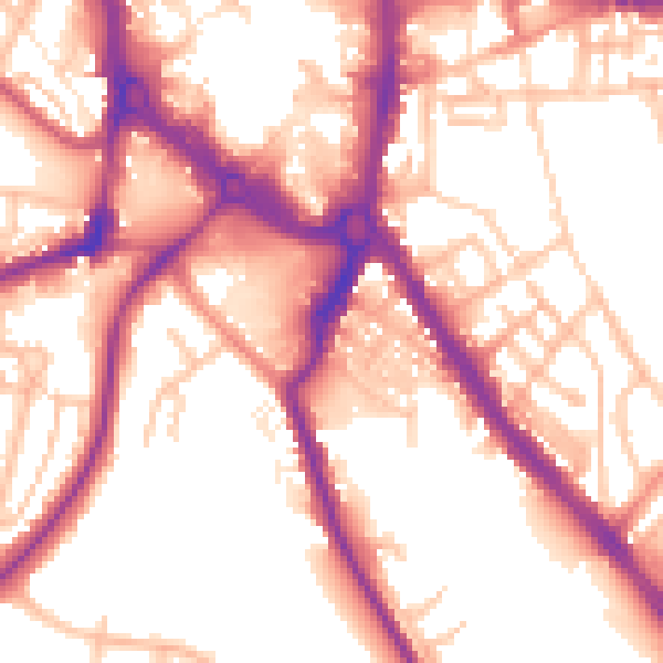 Daytime road noise heatmap for ST5 3AA