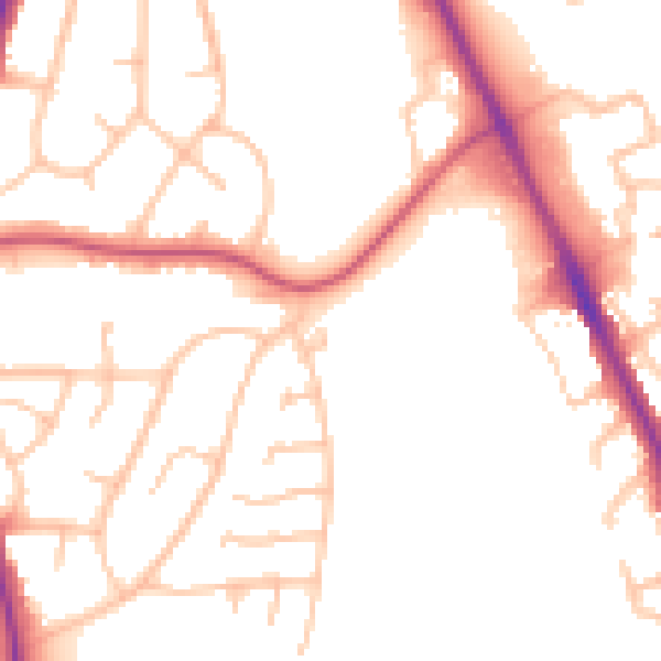 Daytime road noise heatmap for ST5 3AD