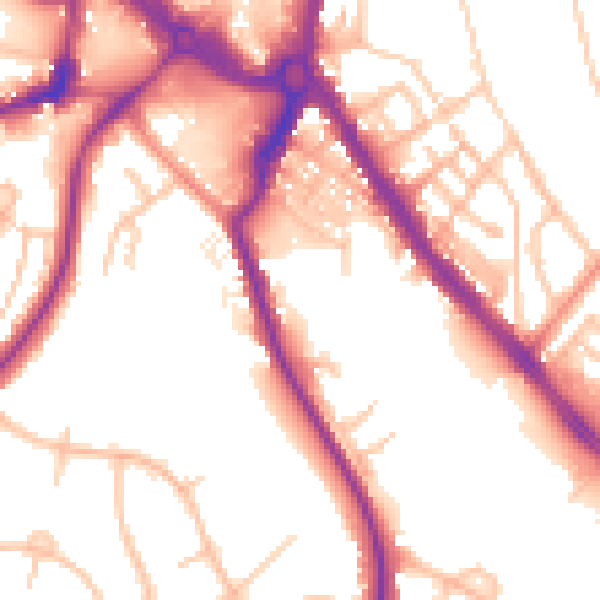 Daytime road noise heatmap for ST5 3AG