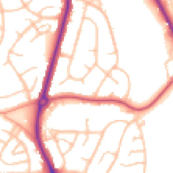 Daytime road noise heatmap for ST5 3AS