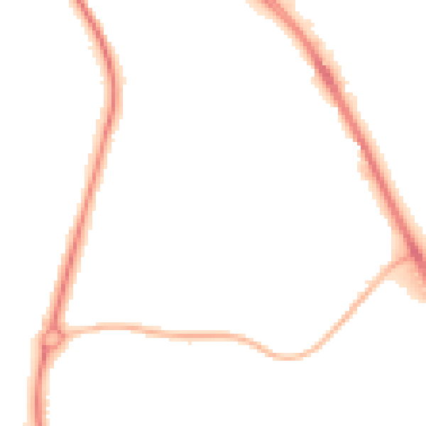 Night-time road noise heatmap for ST5 3AW