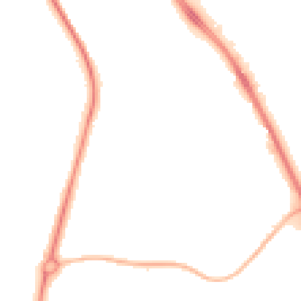 Night-time road noise heatmap for ST5 3AY