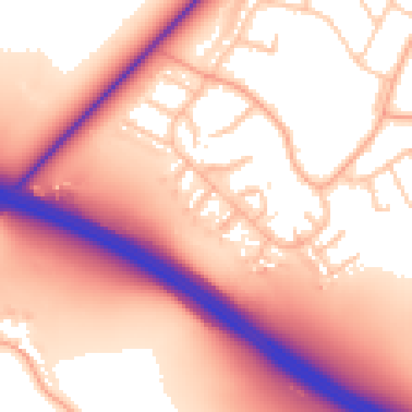 Daytime road noise heatmap for ST5 3EG