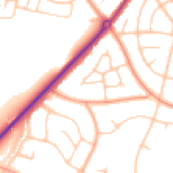Daytime road noise heatmap for ST5 3NG