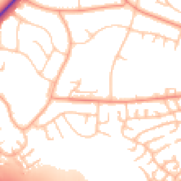 Daytime road noise heatmap for ST5 3UD