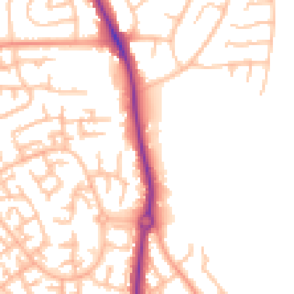 Daytime road noise heatmap for ST5 4AD