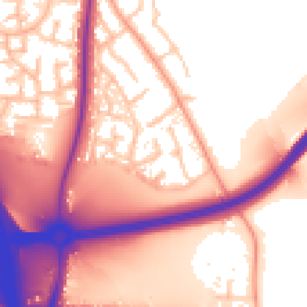 Daytime road noise heatmap for ST5 4DJ