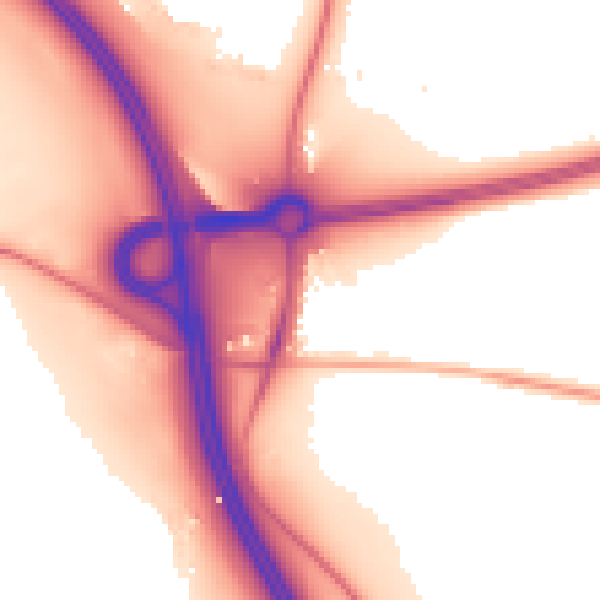 Night-time road noise heatmap for ST5 4DQ