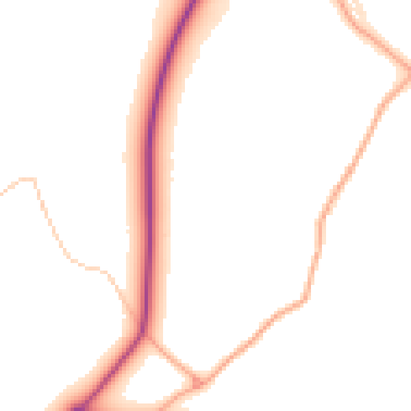 Daytime road noise heatmap for ST5 4DT