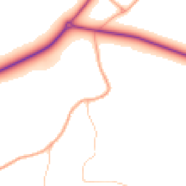 Daytime road noise heatmap for ST5 4EF
