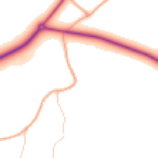 Daytime road noise heatmap for ST5 4EG