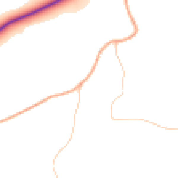Daytime road noise heatmap for ST5 4EQ