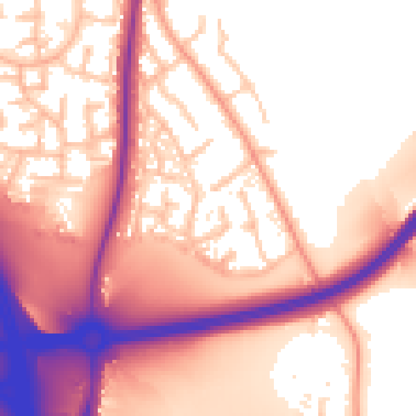 Daytime road noise heatmap for ST5 4FA