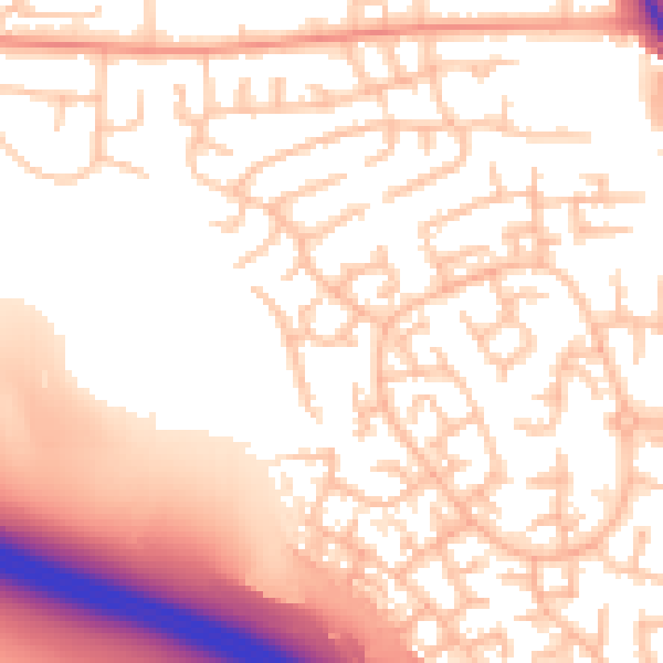 Daytime road noise heatmap for ST5 4HU