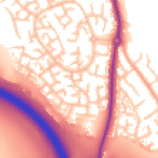 Daytime road noise heatmap for ST5 4JR