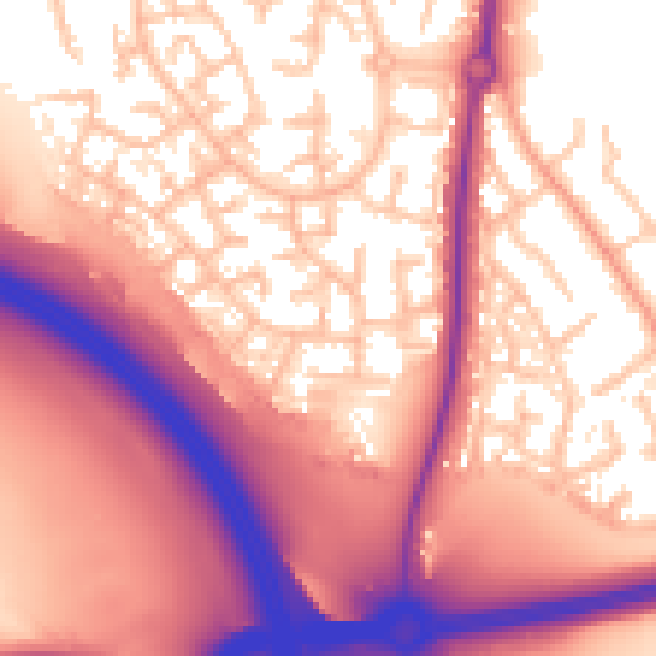 Daytime road noise heatmap for ST5 4LH