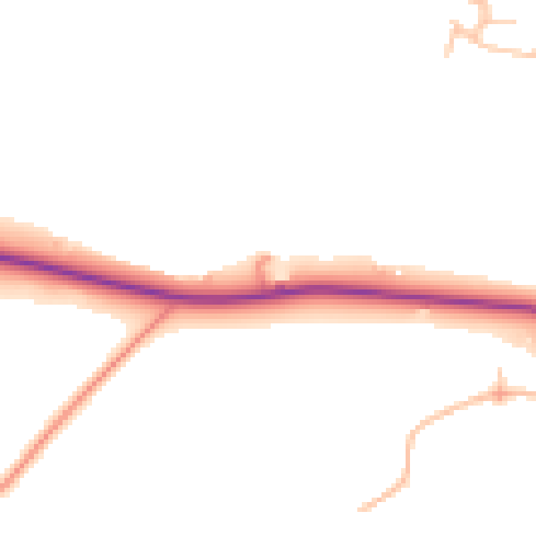 Daytime road noise heatmap for ST5 5AB