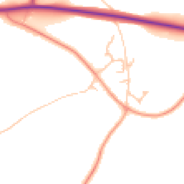 Daytime road noise heatmap for ST5 5AP