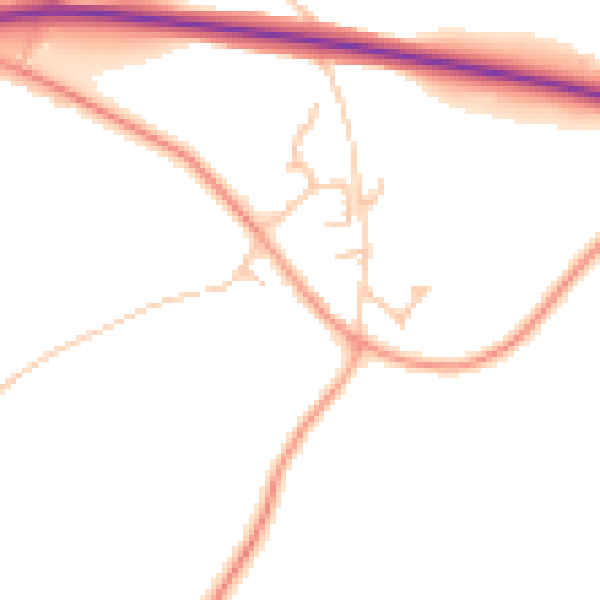 Daytime road noise heatmap for ST5 5AR