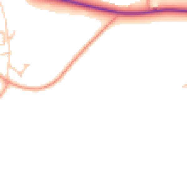 Daytime road noise heatmap for ST5 5AY