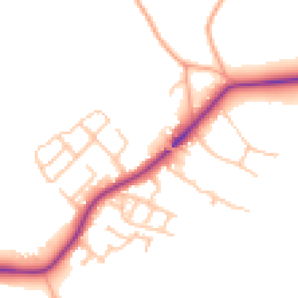 Daytime road noise heatmap for ST5 5BY