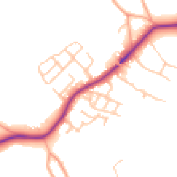 Daytime road noise heatmap for ST5 5DA