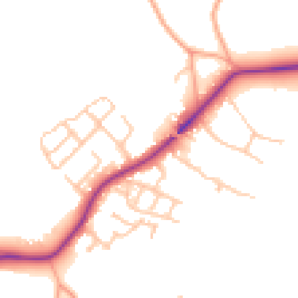 Daytime road noise heatmap for ST5 5DB
