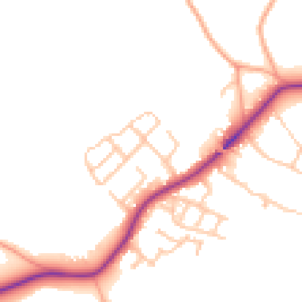 Daytime road noise heatmap for ST5 5DD