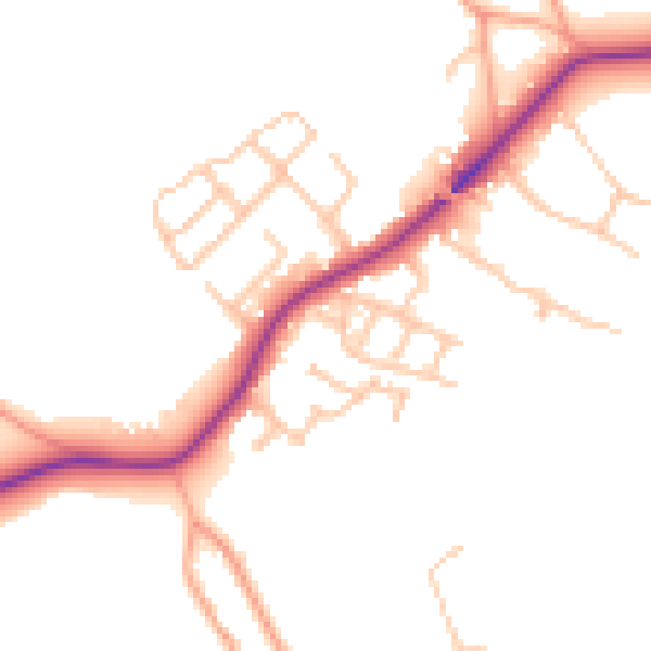 Daytime road noise heatmap for ST5 5DN