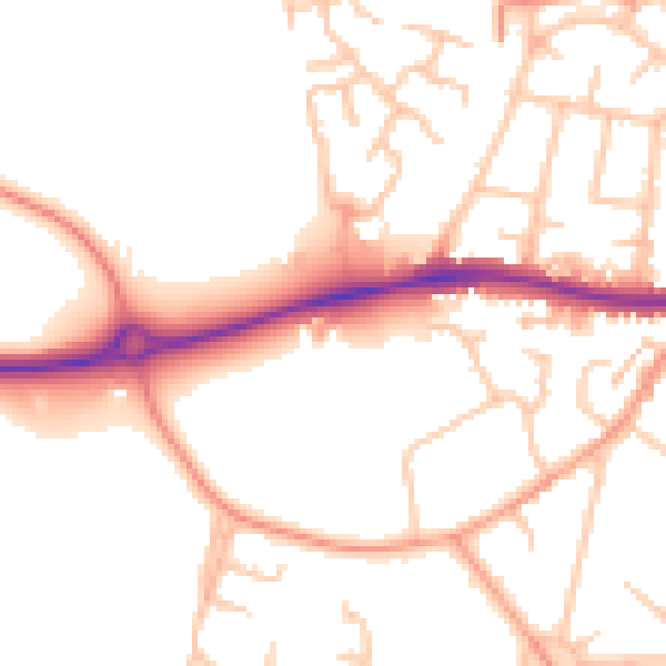 Daytime road noise heatmap for ST5 5FB