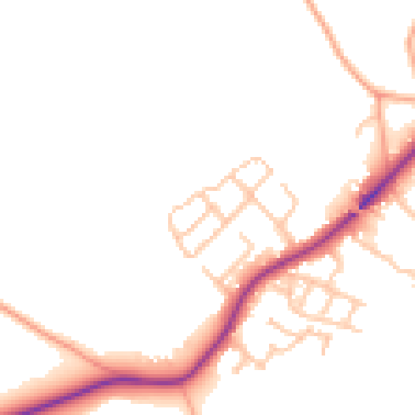 Daytime road noise heatmap for ST5 5FF