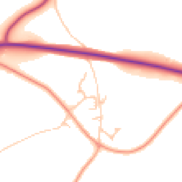 Daytime road noise heatmap for ST5 5FN
