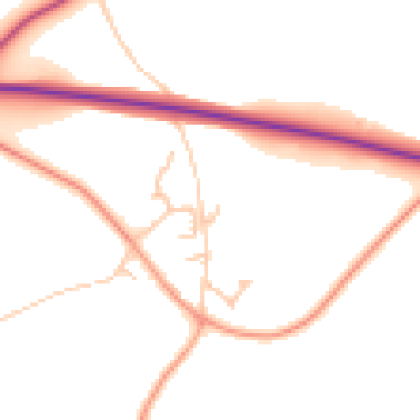 Daytime road noise heatmap for ST5 5HA